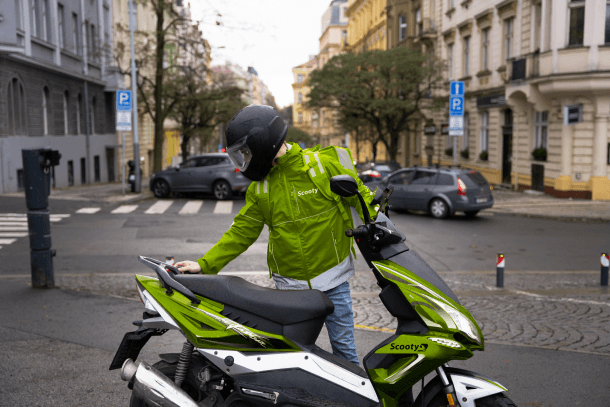 guy checking delivery